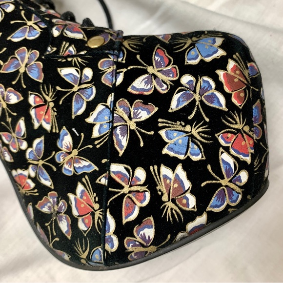 Jeffrey Campbell butterfly patterned Lita chunky leather platform booties 8.5 - Picture 11 of 12